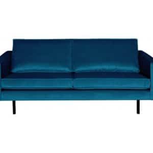 2,5-personers sofa i velour B190 cm - Blå