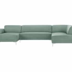 Allegra venstrevendt U-sofa i polyester 344 x 206 cm - Blå