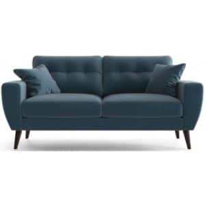 Gallieni 2-personers sofa i velour B172 cm - Brun/Blå