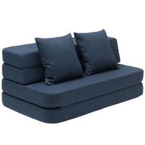 by KlipKlap Foldesofa - 3 Fold - 120 cm - Dark Blue/Black - OneSize - by KlipKlap Sofa