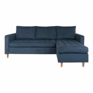 Firenze Chaiselong sofa - Blå fløjel