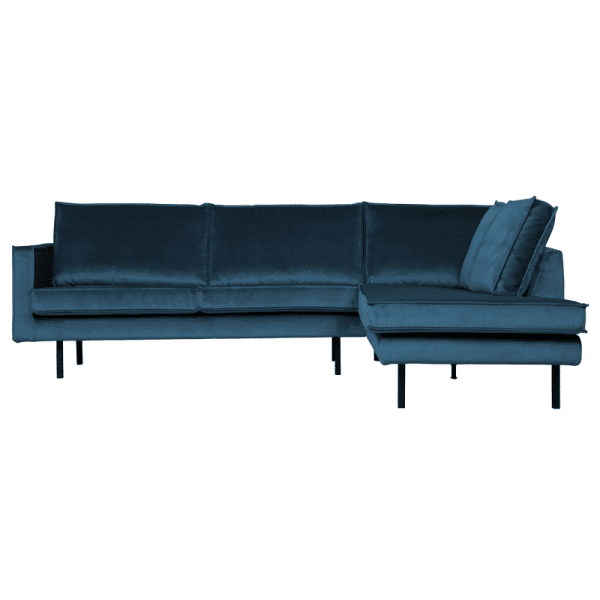 Rodeo Hjørnesofa Højrevendt Velour - Blue