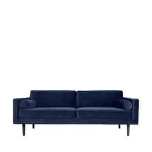 BROSTE COPENHAGEN Wind sofa - blå polyester velour