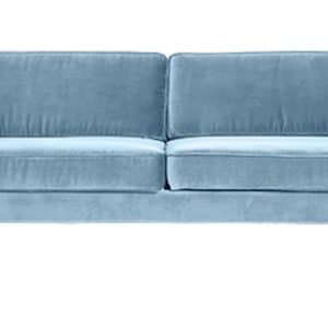 Wind, Sofa, Velour by Broste Copenhagen (H: 74 cm. x B: 88 cm. x L: 200 cm., Blå)