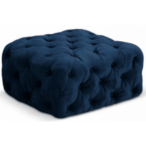 Iggy puf til sofa i velour 78 x 78 cm - Blå