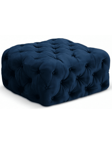 Iggy puf til sofa i velour 78 x 78 cm - Blå