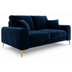Larnite 2-personers sofa i velour B172 cm - Guld/Blå