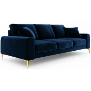 Larnite 3-personers sofa i velour B222 cm - Guld/Blå
