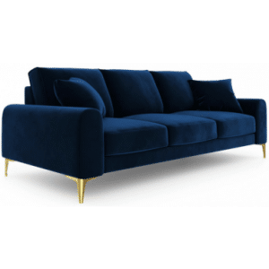 Larnite 4-personers sofa i velour B237 cm - Guld/Blå