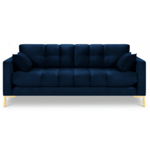 Mamaia 3-personers sofa i velour B177 x D92 cm - Guld/Blå