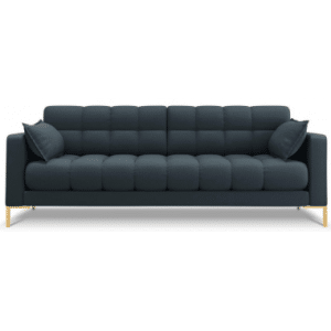 Mamaia 4-personers sofa i polyester B217 x D92 cm - Guld/Blå