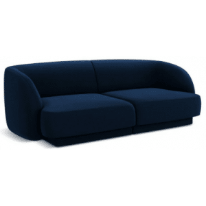 Miley 2-personers sofa i velour B184 x D85 cm - Blå