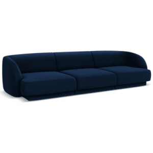 Miley 3-personers sofa i velour B259 x D85 cm - Blå