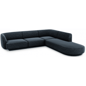 Miley højrevendt chaiselong sofa i chenille B252 x D220 cm - Blå
