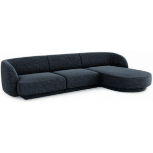 Miley højrevendt chaiselong sofa i chenille B259 x D155 cm - Blå