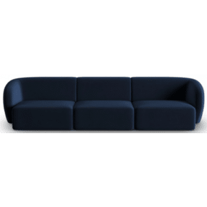 Shane 3-personers sofa i velour B259 x D85 cm - Blå