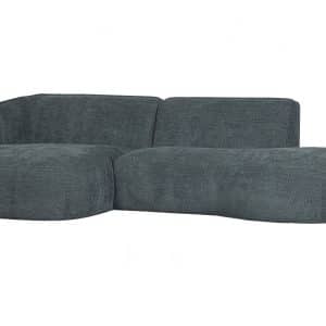 WOOOD EXCLUSIVE Polly sofa, m. venstre chaiselong - blå-grøn polyester