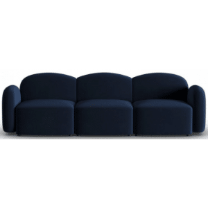 Blair 3-personers sofa i velour B272 x D87 cm - Blå