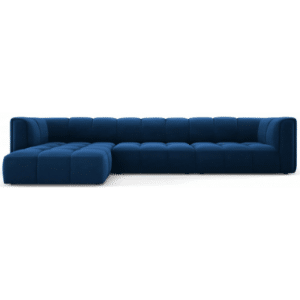 Serena venstrevendt chaiselong sofa i velour B316 x D96 - 160 cm - Blå