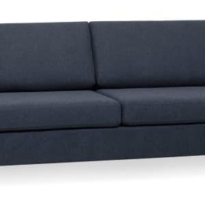 Pan 2,5 pers. sofa - blå polyester stof og natur træ