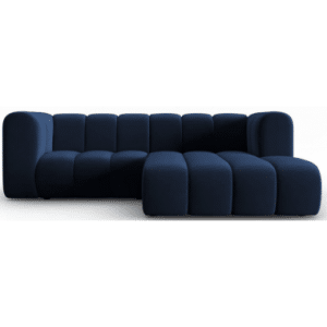 Lupine højrevendt chaiselong sofa i velour B228 x D175 cm - Blå
