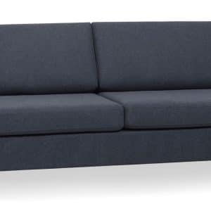 Wendy 2,5 pers. sofa - blå polyester stof og natur træ