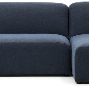 Neom, Chaiselong sofa, Højrevendt, blå, H78x263x89 cm, pu-skum, fyrretræ