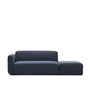 LAFORMA Neom 2-personers modulsofa med rygmodul i blå, 244 cm