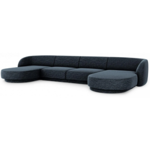 Miley U-sofa i chenille B334 x D155 cm - Blå