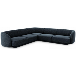 Miley hjørnesofa i chenille B252 x D252 cm - Blå