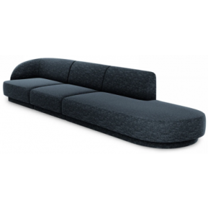 Miley højrevendt chaiselong sofa i chenille B302 x D85 cm - Blå