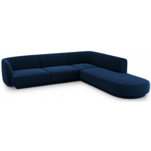 Miley højrevendt chaiselong sofa i velour B252 x D220 cm - Blå