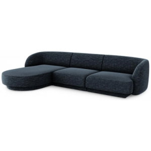 Miley venstrevendt chaiselong sofa i chenille B259 x D155 cm - Blå