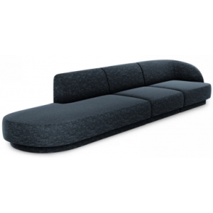 Miley venstrevendt chaiselong sofa i chenille B302 x D85 cm - Blå