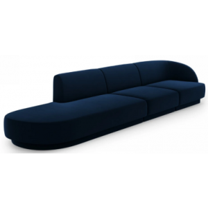 Miley venstrevendt chaiselong sofa i velour B302 x D85 cm - Blå