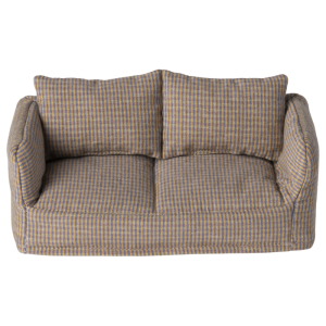 Miniature sofa m/ blå striber - Maileg
