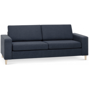 Panset 2-personers sofa i polyester B218 x D81 cm - Natur/Blå