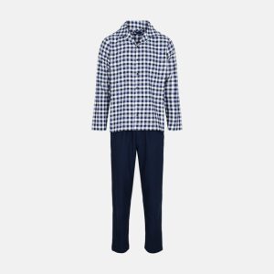 Pyjamas | 100% flannel bomuld | Blå
