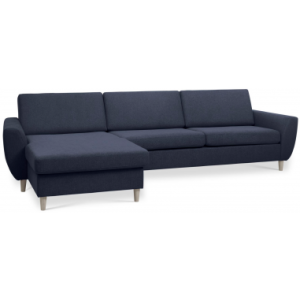 Wendy chaiselongsofa i polyester B308 x D149 cm - Natur/Dyb blå