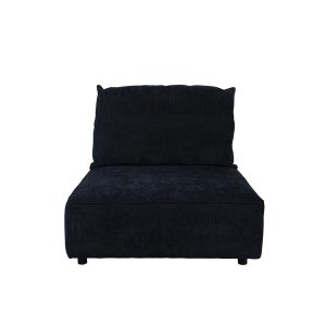 ZUIVER Hunter Sofa Element 1,5-personers, m. ryg - navy fløjl og plast