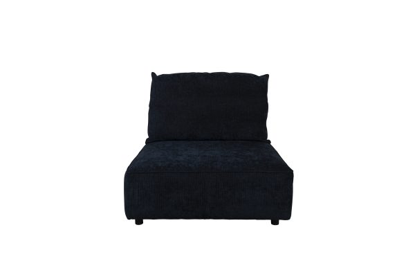 ZUIVER Hunter Sofa Element 1,5-personers, m. ryg - navy fløjl og plast