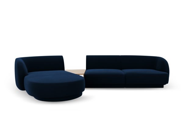 MICADONI Velvet Left Modular Sofa, "Miley", 3 sæder, 300x145x70
