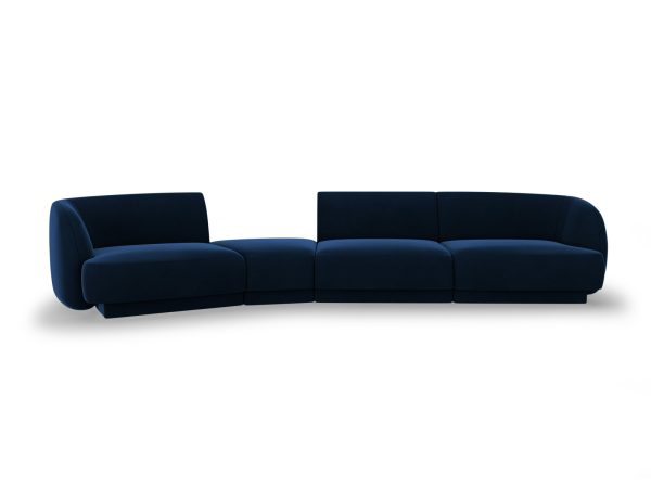 MICADONI Velvet Left Modular Sofa, "Miley", 4 sæder, 320x128x70