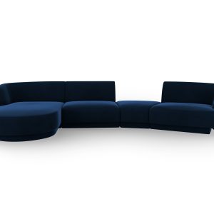 MICADONI Velvet Left Modular Sofa, "Miley", 4 sæder, 320x132x70