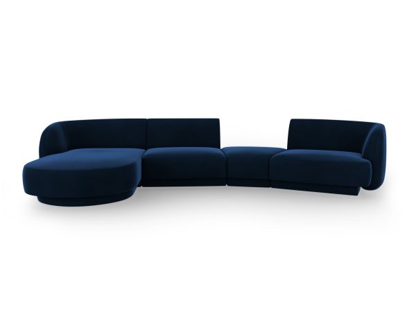 MICADONI Velvet Left Modular Sofa, "Miley", 4 sæder, 320x132x70