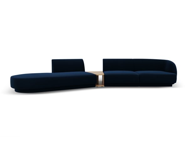 MICADONI Velvet Left Modular Sofa, "Miley", 4 sæder, 360x167x70