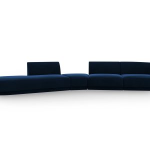 MICADONI Velvet Left Modular Sofa, "Miley", 5 sæder, 372x160x70