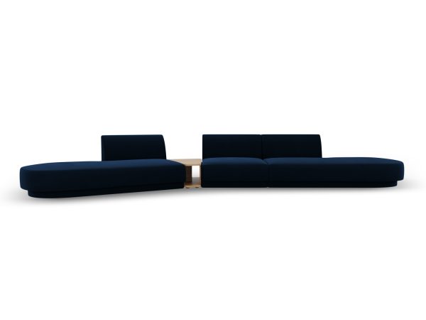 MICADONI Velvet Left Modular Sofa, "Miley", 5 sæder, 425x137x70