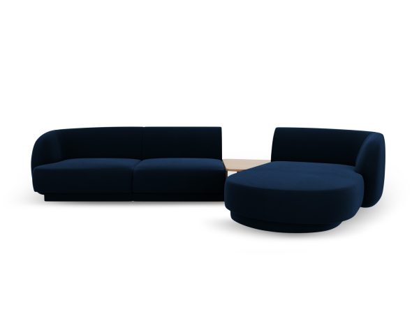 MICADONI Velvet Right Modular Sofa, "Miley", 3 sæder, 300x145x70