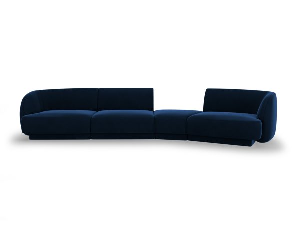 MICADONI Velvet Right Modular Sofa, "Miley", 4 sæder, 320x128x70